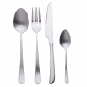Set di 24 posate in acciaio inox finitura opaca silver Round Saldi