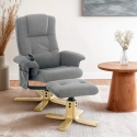 Poltrona relax ergonomica massaggiante e riscaldante con poggiapiedi Nairo Vendita
