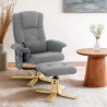 Poltrona relax ergonomica massaggiante e riscaldante con poggiapiedi Nairo Vendita