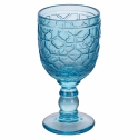 Set di 6 calici in vetro con superficie lavorata 280ml Geometrie Ocean Stock