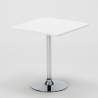 Tavolino Quadrato Bianco 70x70 cm con 2 Sedie Colorate Trasparenti Cristal Light Titanium Acquisto