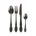 Set di 24 posate in acciaio satinato stile barocco Wonderland Vendita