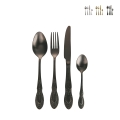 Set di 24 posate in acciaio satinato stile barocco Wonderland Promozione
