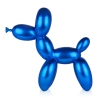 Scultura cane palloncino blu statua in resina effetto metallo Mira XL Offerta