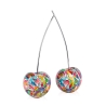 Scultura coppia di ciliegie statua in resina graffiti pop art Alma-PA Offerta