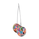 Scultura coppia di ciliegie statua in resina graffiti pop art Alma-PA Saldi