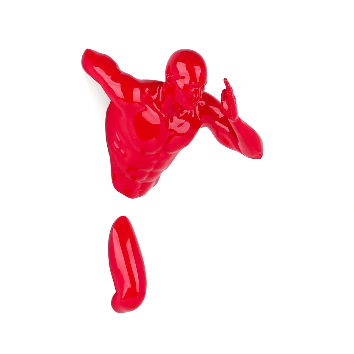 Scultura in resina da parete corridore con finitura laccata rossa Doro-L Promozione Scultura in resina da parete corridore con finitura laccata rossa Doro-L Promozione