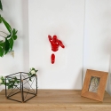 Scultura in resina da parete corridore con finitura laccata rossa Doro-L Vendita