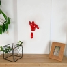 Scultura in resina da parete corridore con finitura laccata rossa Doro-L Vendita