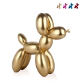 Scultura cane palloncino statua in resina effetto metallo Mira-M Promozione