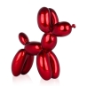 Scultura cane palloncino statua in resina effetto metallo Mira-M 