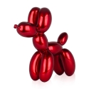 Scultura cane palloncino statua in resina effetto metallo Mira-M 