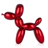 Scultura cane palloncino statua in resina effetto metallo Mira-M 