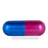 Scultura moderna in resina effetto metallo pillola blu e fucsia Sira-BV Offerta