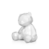 Scultura in resina laccata orsetto low poly statua moderna Rimo-L Sconti