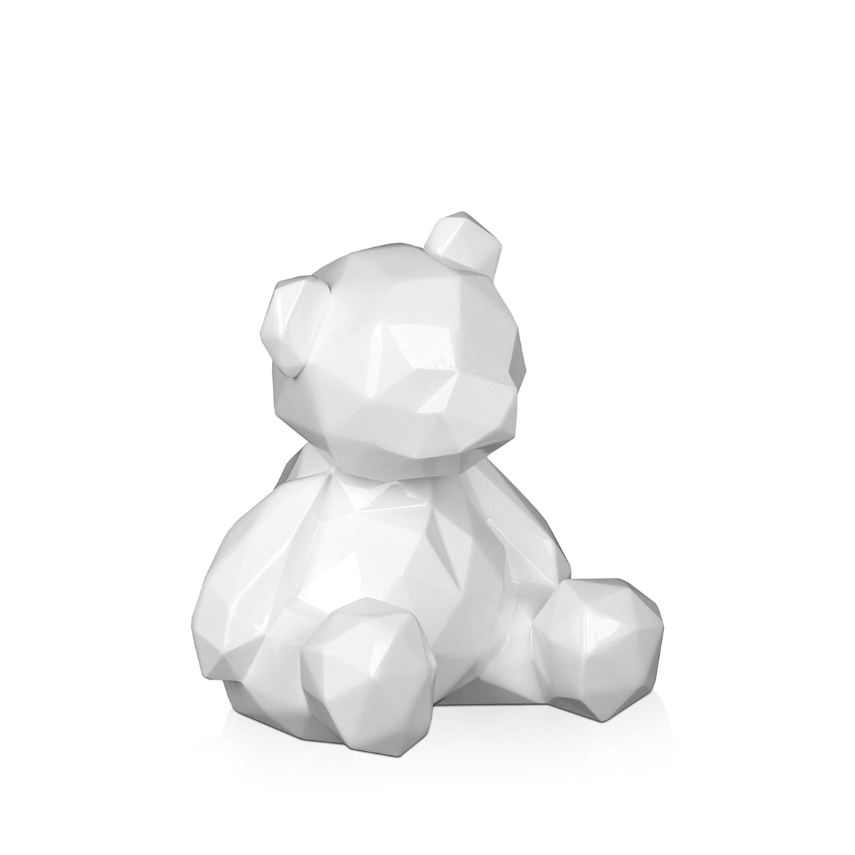 Scultura in resina laccata orsetto low poly statua moderna Rimo-L Promozione Scultura in resina laccata orsetto low poly statua moderna Rimo-L Promozione