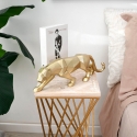 Statua pantera low poly scultura in resina effetto metallo Kari-M Vendita