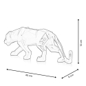 Scultura in resina laccata statua moderna pantera low poly Kari-L 