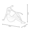 Scultura moderna in resina effetto metallo figura femminile Bela-M Misure