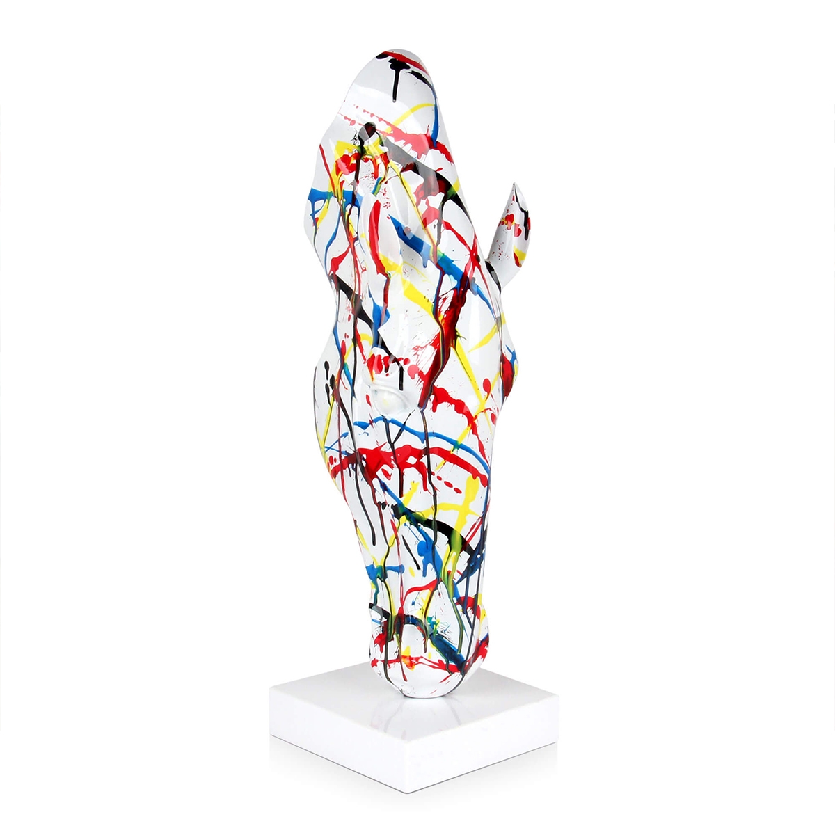 Scultura testa di cavallo statua multicolore in resina Knyph-PA Promozione Scultura testa di cavallo statua multicolore in resina Knyph-PA Promozione