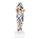 Scultura testa di cavallo statua multicolore in resina Knyph-PA Saldi