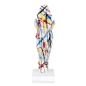 Scultura testa di cavallo statua multicolore in resina Knyph-PA Saldi