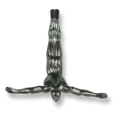 Scultura moderna da parete tuffatore in resina effetto metallo Veda-M Stock