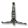 Scultura moderna da parete tuffatore in resina effetto metallo Veda-M Stock