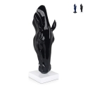 Scultura moderna in resina laccata statua testa di cavallo Knyph-L Stock