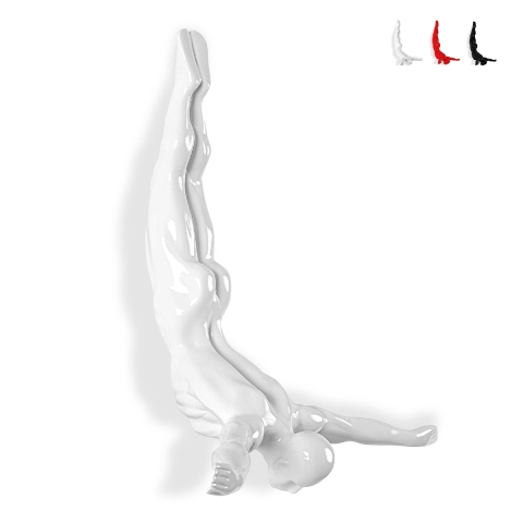 Scultura da parete in resina laccata statuetta tuffatore Veda-L Promozione