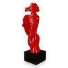 Scultura surrealista volto maschile in resina laccata Lira-L Saldi