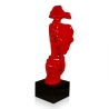 Scultura surrealista volto maschile in resina laccata Lira-L Offerta