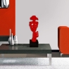 Scultura surrealista volto maschile in resina laccata Lira-L Vendita
