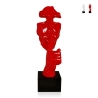 Scultura surrealista volto maschile in resina laccata Lira-L Promozione