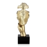 Scultura surrealista in resina effetto metallo volto maschile Lira-M Catalogo
