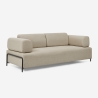 Divano modulare 3 posti design moderno componibile con tavolini Diadema 