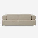 Divano modulare 3 posti design moderno componibile con tavolini Diadema 
