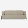 Divano modulare 3 posti design moderno componibile con tavolini Diadema 