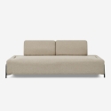 Divano modulare 3 posti design moderno componibile con tavolini Diadema 