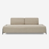 Divano modulare 3 posti design moderno componibile con tavolini Diadema 