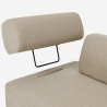 Divano modulare 3 posti design moderno componibile con tavolini Diadema 