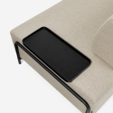 Divano modulare 3 posti design moderno componibile con tavolini Diadema 