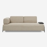 Divano modulare 3 posti design moderno componibile con tavolini Diadema 