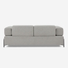 Divano modulare 3 posti design moderno componibile con tavolini Diadema 
