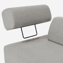 Divano modulare 3 posti design moderno componibile con tavolini Diadema 