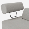 Divano modulare 3 posti design moderno componibile con tavolini Diadema 