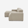Divano design 3 posti con chaise longue sinistra in tessuto Seginus Misure