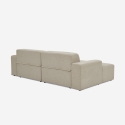 Divano design 3 posti con chaise longue sinistra in tessuto Seginus Prezzo