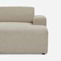 Divano design 3 posti con chaise longue sinistra in tessuto Seginus Costo