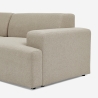 Divano design 3 posti con chaise longue sinistra in tessuto Seginus Acquisto